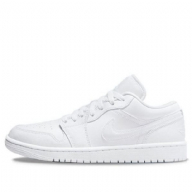 Nike Air Jordan 1 Matalat Topit Naisten Triple Retro Koripallokengät Valkoinen