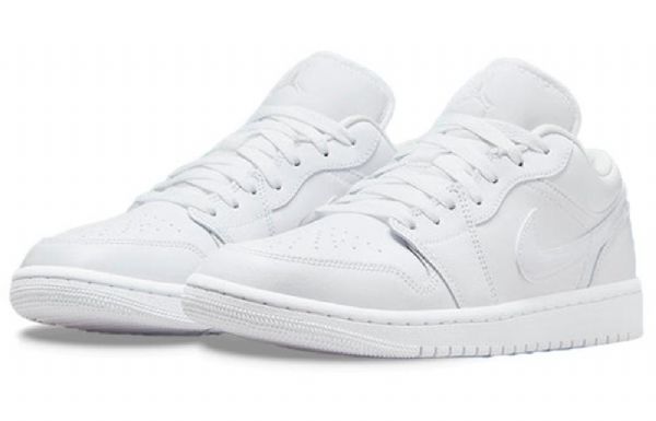 Nike Air Jordan 1 Matalat Topit Naisten Triple Retro Koripallokengät Valkoinen