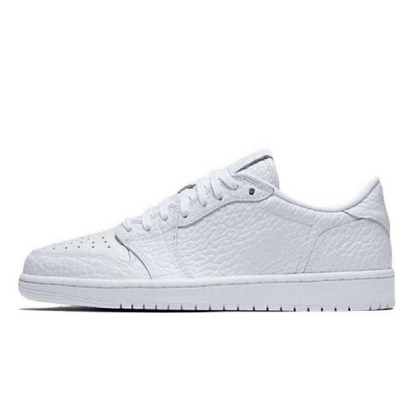 Nike Air Jordan 1 Matalat Topit No Swoosh Miesten Kolmikengät Valkoinen