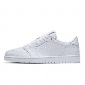 Nike Air Jordan 1 Matalat Topit No Swoosh Miesten Kolmikengät Valkoinen