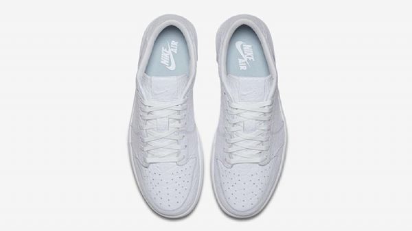 Nike Air Jordan 1 Matalat Topit No Swoosh Miesten Kolmikengät Valkoinen