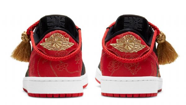Nike Air Jordan 1 Matalat Topit Og Kiinan Uudenvuoden Kengät Naisille Musta Punainen