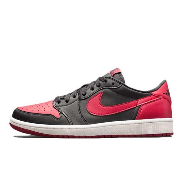 Nike Air Jordan 1 Matalat Topit Og Leveät Kengät Miehille Punainen Musta