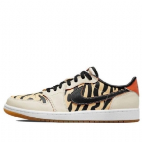 Nike Air Jordan 1 Matalat Topit Og Retro Koripallokengät Miehille Leopard Beige