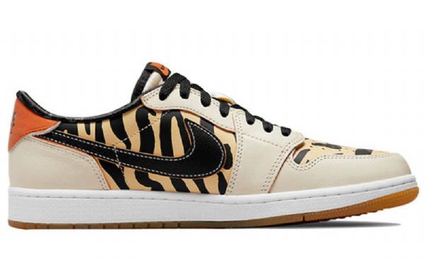 Nike Air Jordan 1 Matalat Topit Og Retro Koripallokengät Miehille Leopard Beige