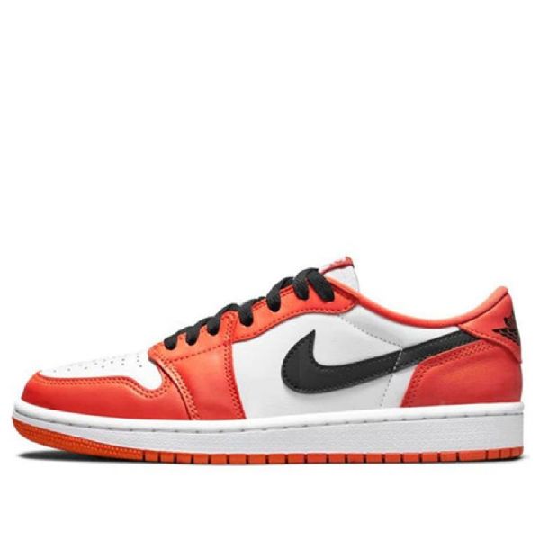 Nike Air Jordan 1 Matalat Topit Og Retro Koripallokengät Naisille Oranssi Valkoinen