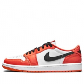Nike Air Jordan 1 Matalat Topit Og Retro Koripallokengät Naisille Oranssi Valkoinen