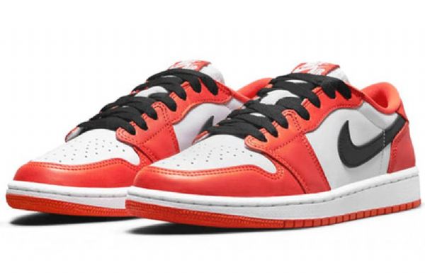 Nike Air Jordan 1 Matalat Topit Og Retro Koripallokengät Naisille Oranssi Valkoinen