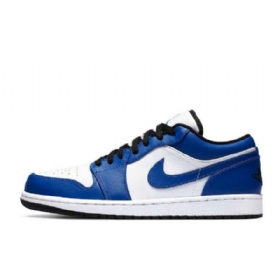 Nike Air Jordan 1 Matalat Topit Peli Kuninkaalliset Miesten Kengät Sininen Valkoinen