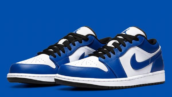 Nike Air Jordan 1 Matalat Topit Peli Kuninkaalliset Naisten Kengät Sininen Valkoinen