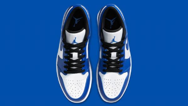 Nike Air Jordan 1 Matalat Topit Peli Kuninkaalliset Naisten Kengät Sininen Valkoinen