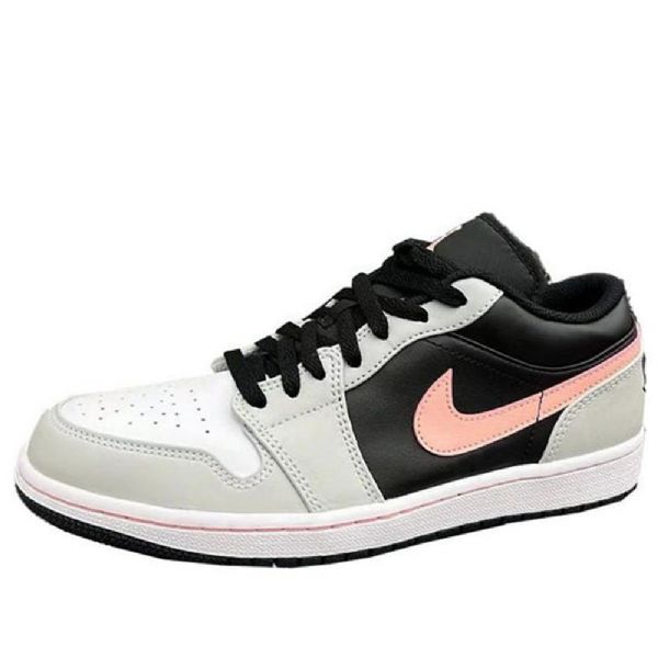 Nike Air Jordan 1 Matalat Topit Retro-koripallokengät Miehille Harmaa Koralli