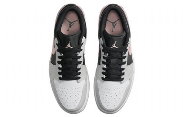Nike Air Jordan 1 Matalat Topit Retro-koripallokengät Miehille Harmaa Koralli