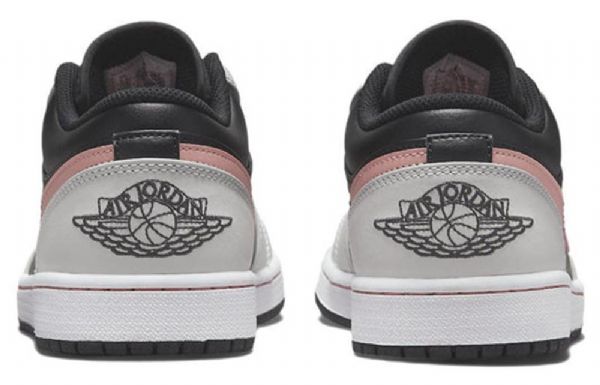 Nike Air Jordan 1 Matalat Topit Retro-koripallokengät Miehille Harmaa Koralli