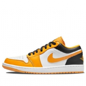 Nike Air Jordan 1 Matalat Topit Retro Koripallokengät Miehille Kultavalkoinen