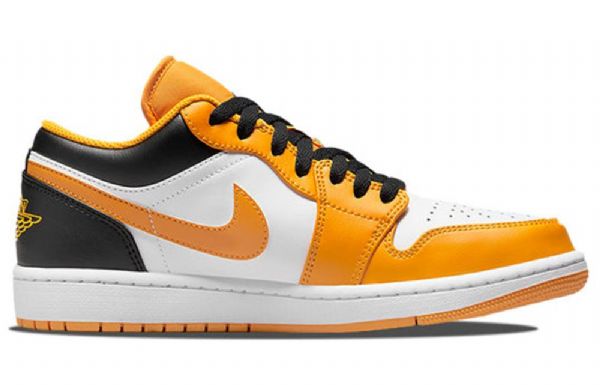Nike Air Jordan 1 Matalat Topit Retro Koripallokengät Miehille Kultavalkoinen