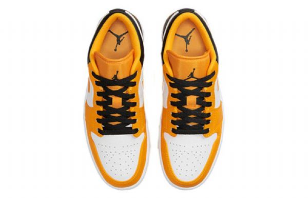 Nike Air Jordan 1 Matalat Topit Retro Koripallokengät Miehille Kultavalkoinen