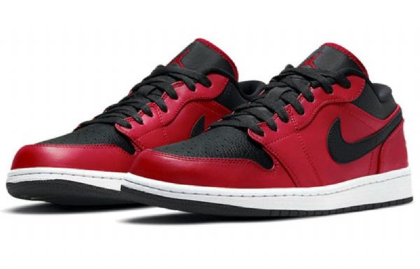 Nike Air Jordan 1 Matalat Topit Retro Koripallokengät Miehille Punainen Musta