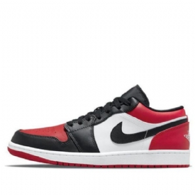 Nike Air Jordan 1 Matalat Topit Retro Koripallokengät Miehille Punainen Musta Valkoinen