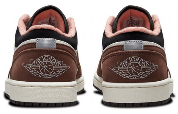 Nike Air Jordan 1 Matalat Topit Retro Koripallokengät Miehille Ruskea Valkoinen