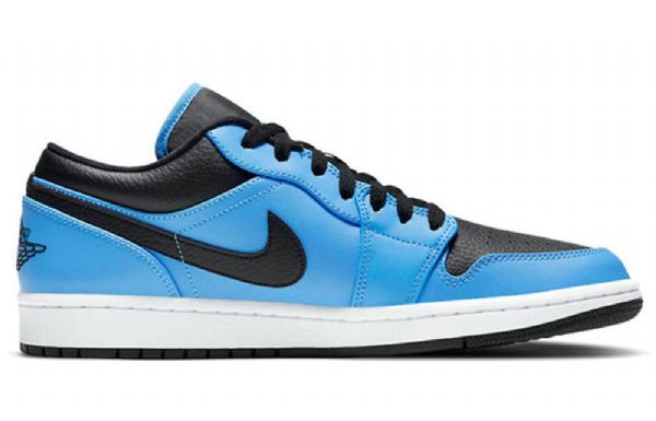 Nike Air Jordan 1 Matalat Topit Retro Koripallokengät Miehille Sininen Musta