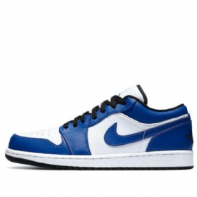 Nike Air Jordan 1 Matalat Topit Retro Koripallokengät Miehille Sininen Valkoinen