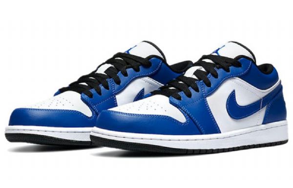 Nike Air Jordan 1 Matalat Topit Retro Koripallokengät Miehille Sininen Valkoinen