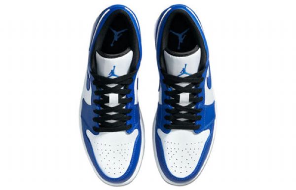 Nike Air Jordan 1 Matalat Topit Retro Koripallokengät Miehille Sininen Valkoinen