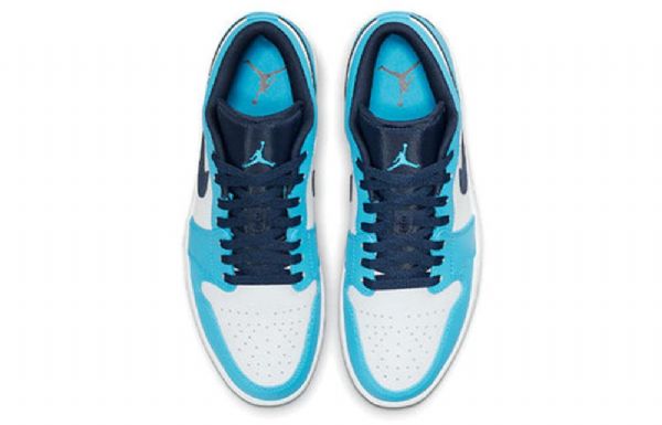 Nike Air Jordan 1 Matalat Topit Retro Koripallokengät Miehille Sininen Valkoinen