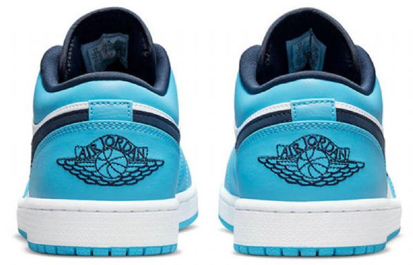 Nike Air Jordan 1 Matalat Topit Retro Koripallokengät Miehille Sininen Valkoinen