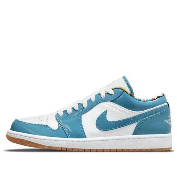 Nike Air Jordan 1 Matalat Topit Retro Koripallokengät Miehille Sininen Valkoinen