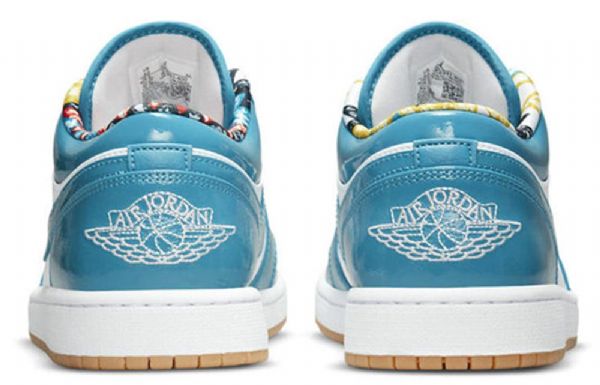 Nike Air Jordan 1 Matalat Topit Retro Koripallokengät Miehille Sininen Valkoinen