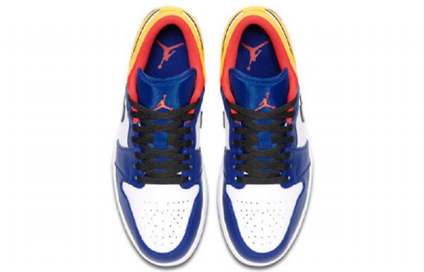 Nike Air Jordan 1 Matalat Topit Retro Koripallokengät Miehille Valkoinen Deep Royal Sininen
