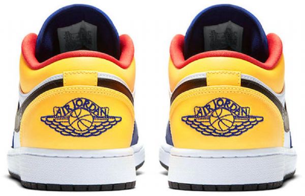 Nike Air Jordan 1 Matalat Topit Retro Koripallokengät Miehille Valkoinen Deep Royal Sininen