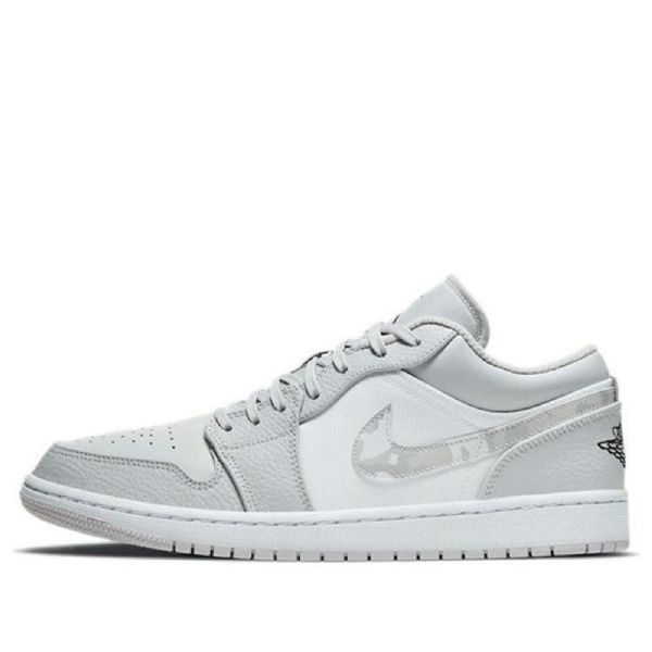 Nike Air Jordan 1 Matalat Topit Retro-koripallokengät Miehille Valkoinen Naamiointi