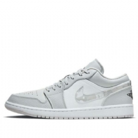 Nike Air Jordan 1 Matalat Topit Retro-koripallokengät Miehille Valkoinen Naamiointi