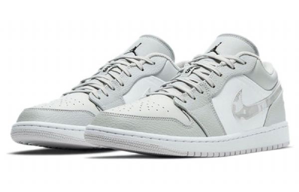 Nike Air Jordan 1 Matalat Topit Retro-koripallokengät Miehille Valkoinen Naamiointi