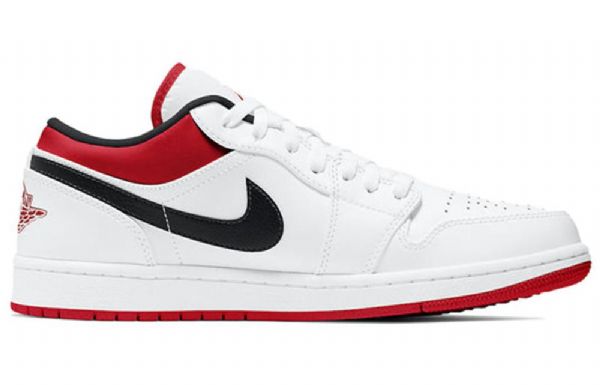 Nike Air Jordan 1 Matalat Topit Retro Koripallokengät Miehille Valkoinen Punainen