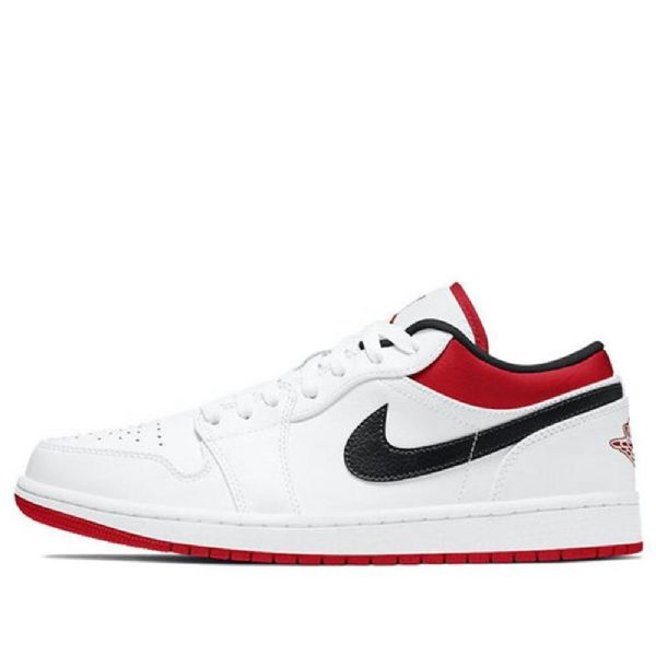 Nike Air Jordan 1 Matalat Topit Retro Koripallokengät Miehille Valkoinen Punainen