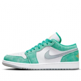 Nike Air Jordan 1 Matalat Topit Retro-koripallokengät Miehille Vihreä Musta
