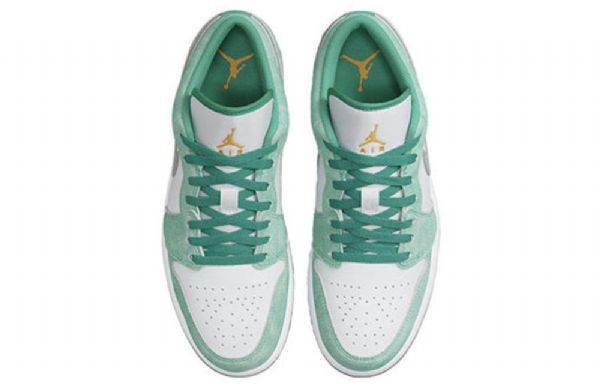 Nike Air Jordan 1 Matalat Topit Retro-koripallokengät Miehille Vihreä Musta