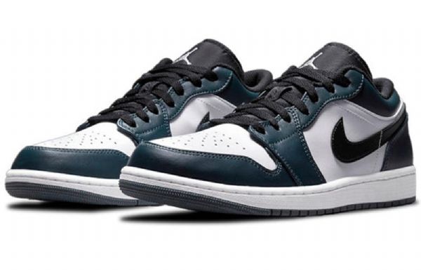 Nike Air Jordan 1 Matalat Topit Retro-koripallokengät Miehille Vihreä Tummat