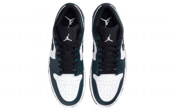 Nike Air Jordan 1 Matalat Topit Retro-koripallokengät Miehille Vihreä Tummat