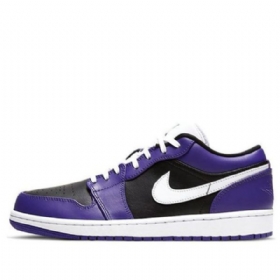 Nike Air Jordan 1 Matalat Topit Retro-koripallokengät Miehille Violetti