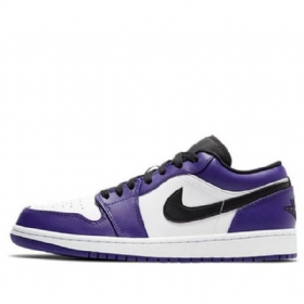 Nike Air Jordan 1 Matalat Topit Retro-koripallokengät Miehille Violetti