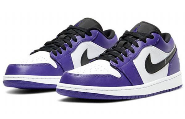 Nike Air Jordan 1 Matalat Topit Retro-koripallokengät Miehille Violetti