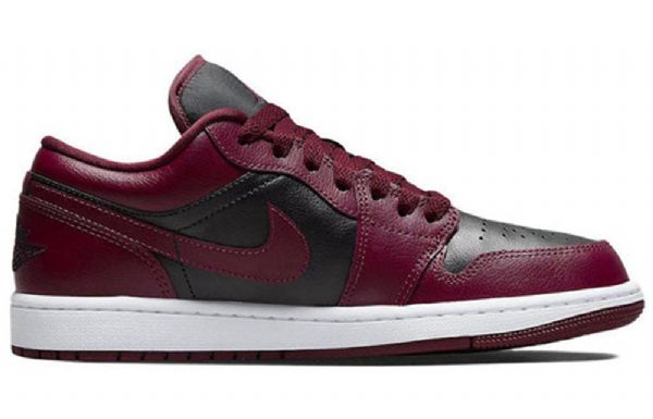 Nike Air Jordan 1 Matalat Topit Retro-koripallokengät Naisille Burgundy Musta