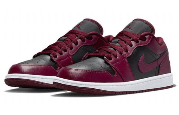 Nike Air Jordan 1 Matalat Topit Retro-koripallokengät Naisille Burgundy Musta