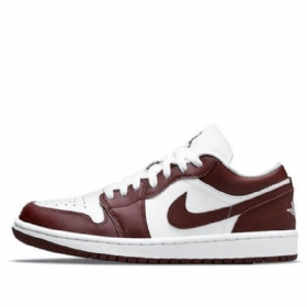 Nike Air Jordan 1 Matalat Topit Retro Koripallokengät Naisille Burgundy Valkoinen