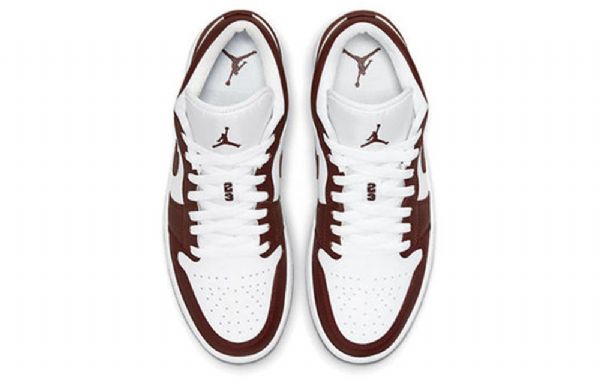 Nike Air Jordan 1 Matalat Topit Retro Koripallokengät Naisille Burgundy Valkoinen